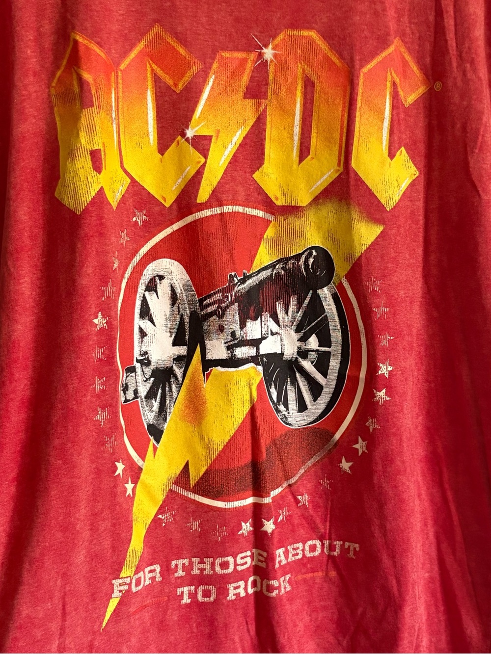 AC/DC Kids Red Tank Top with Yellow & Black Graphic